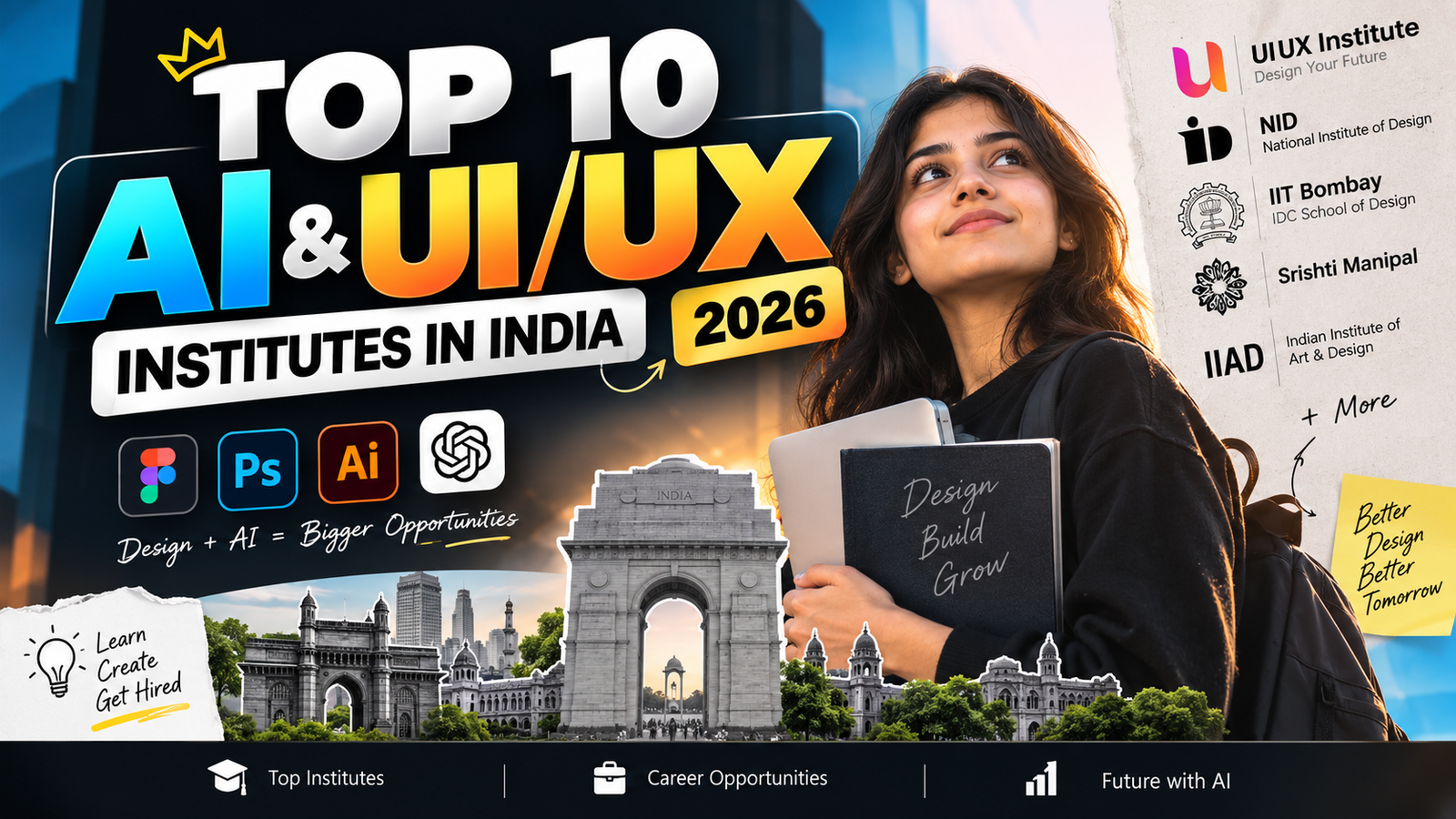 Top 10 Ai Ui Ux institute in noida